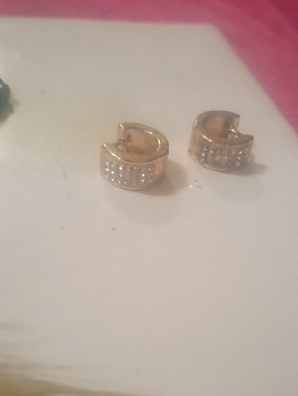 Gold-Tone Pavé Huggie Earrings - Women Jewelry